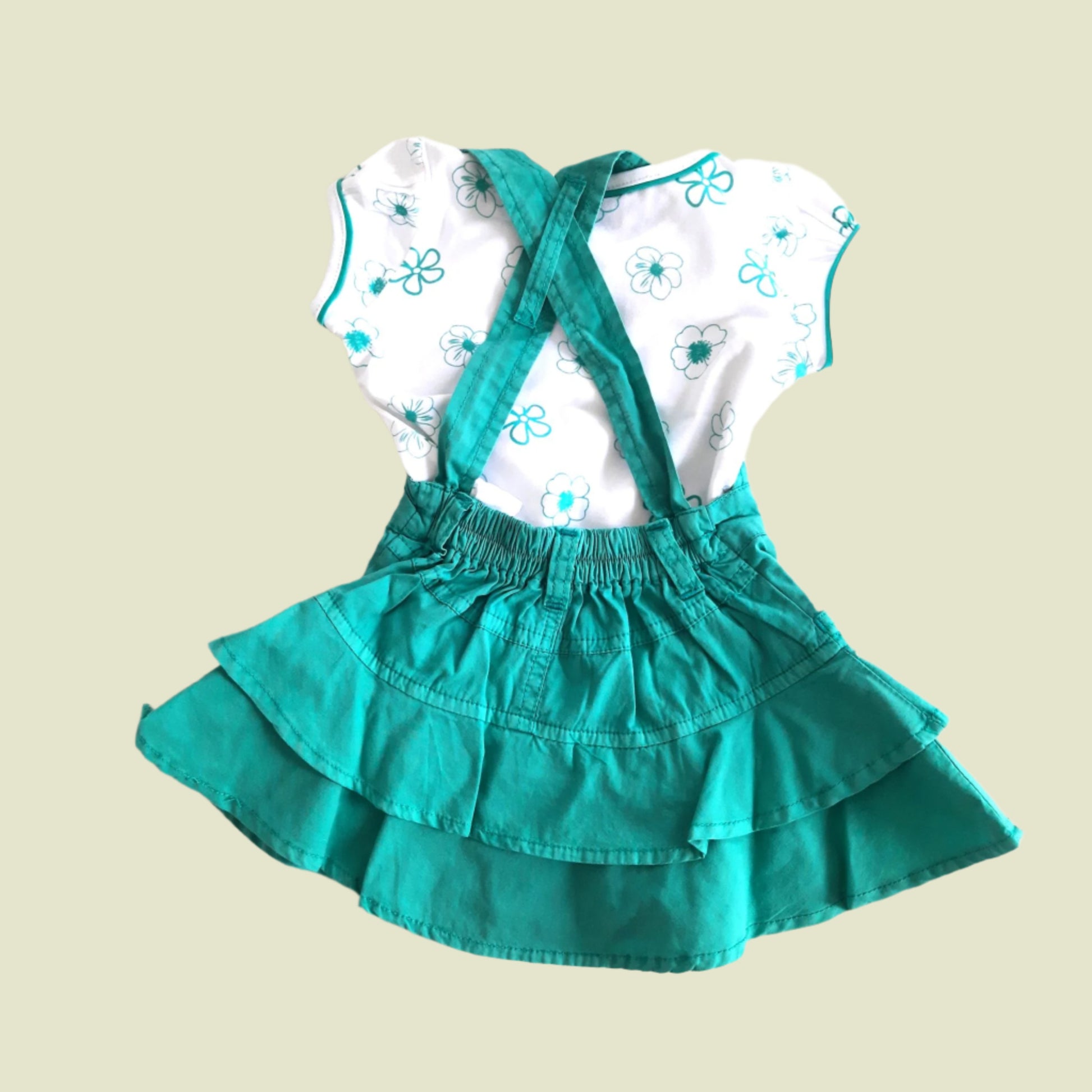 Pista Girls' Cotton Daddy' Girl Frock with White Floral Top and Leggings 3-Piece Outfit for Toddlers and Kids for 1-7 year old girl - BabyChirp 