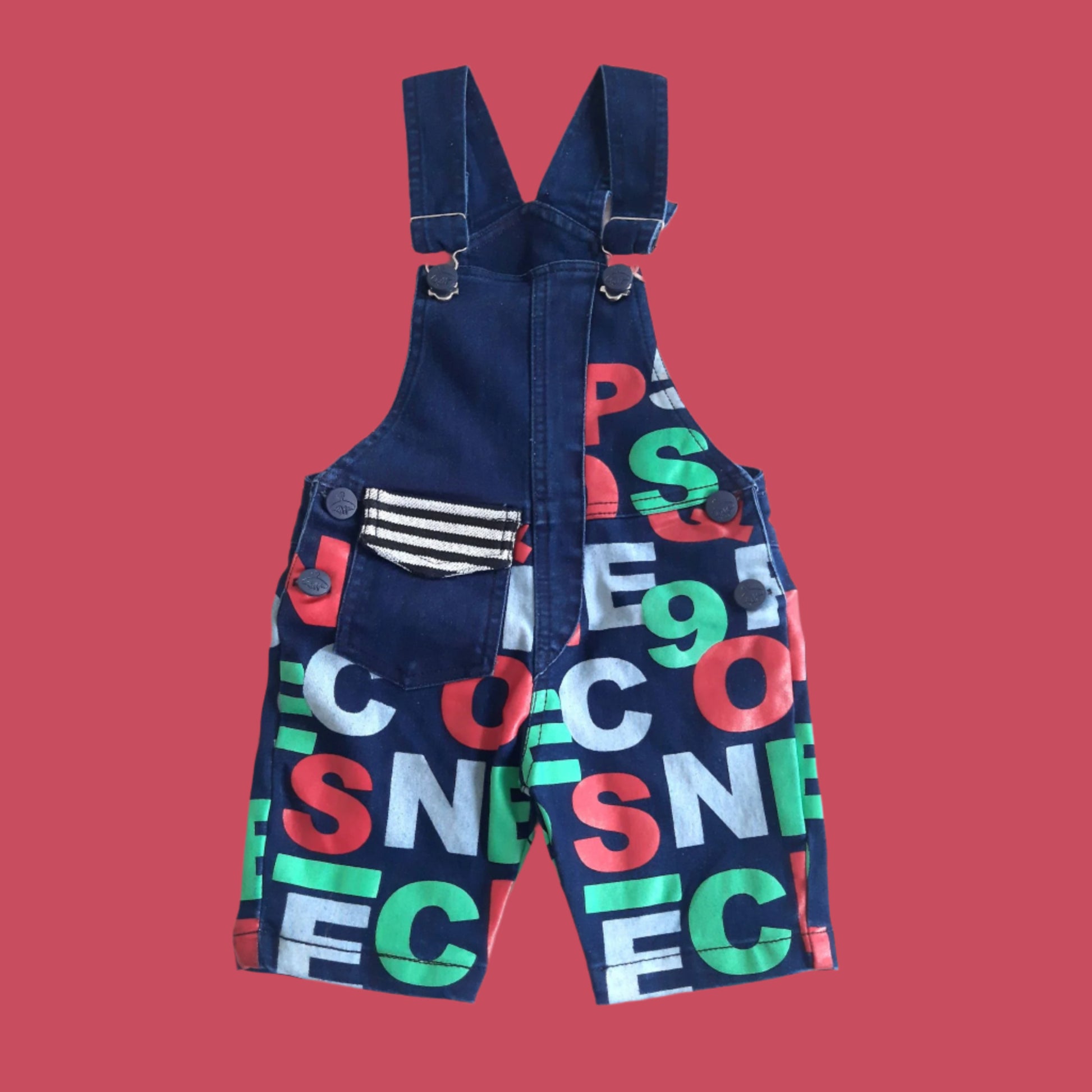 Blue & Red Girl's Denim Dungaree Set with Red Top 2 piece Overall Set for 1-6 year old girl - BabyChirp 