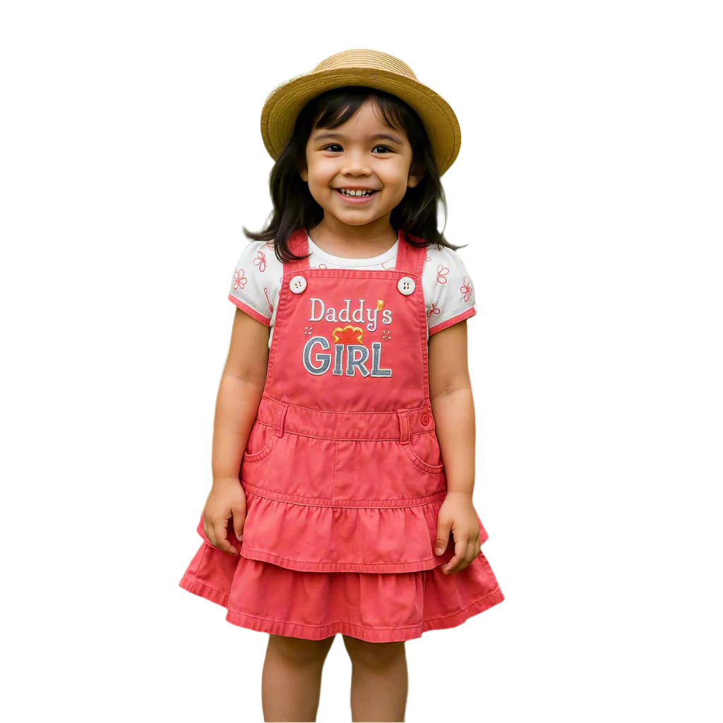 BabyChirp Girls 3-Piece Dungaree Dress Set with Floral Top & White Leggings – Peach & White Outfit (1–7 Years)